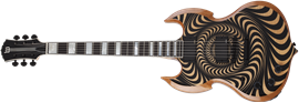Wylde Audio Barbarian Psychic Bullseye Rawtop Left Handed 6-String Electric Guitar